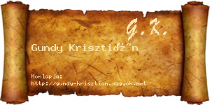 Gundy Krisztián névjegykártya